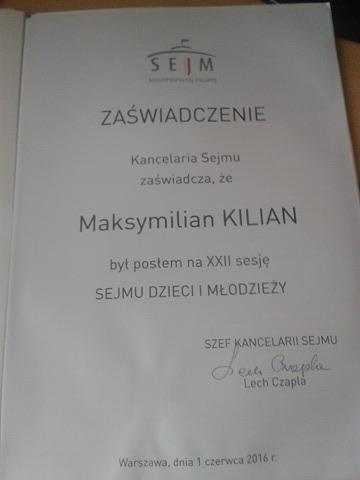 Mielczanie posłami na Sejm Dzieci i Młodzieży!