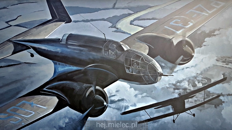 Mural lotniczej historii Mielca praktycznie gotowy