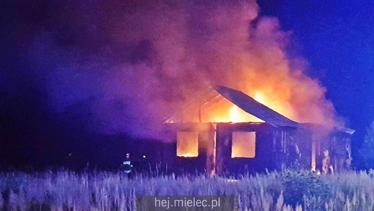 Pożar domu letniskowego w Osiedlu Rzochów