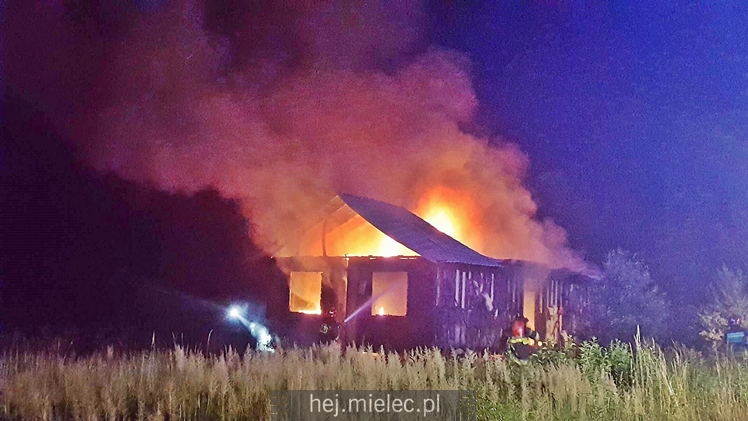 Pożar domu letniskowego w Osiedlu Rzochów