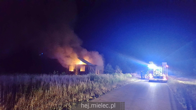 Pożar domu letniskowego w Osiedlu Rzochów