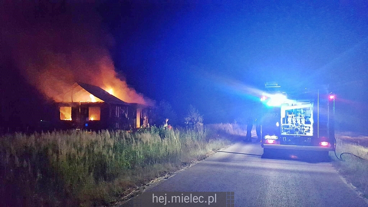 Pożar domu letniskowego w Osiedlu Rzochów