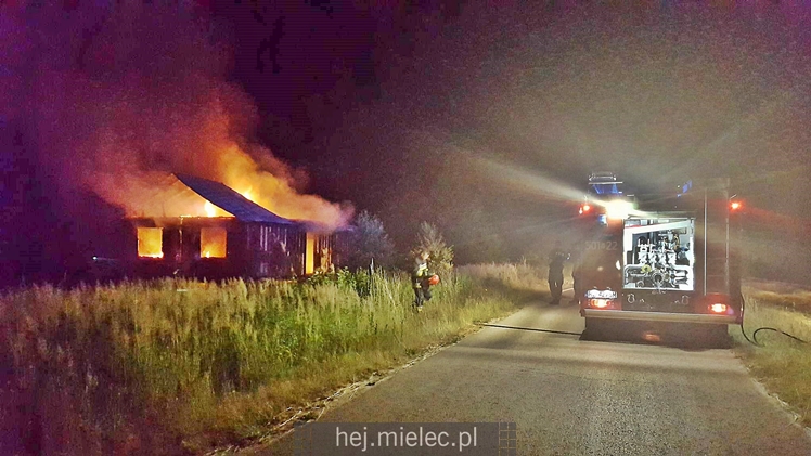 Pożar domu letniskowego w Osiedlu Rzochów