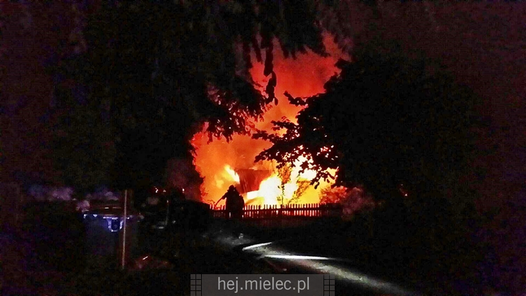 Pożar altany na POD Metalowiec
