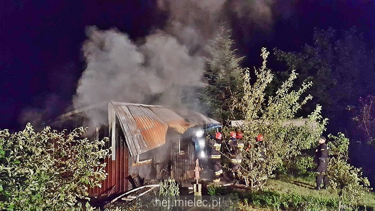 Pożar altany na POD Metalowiec