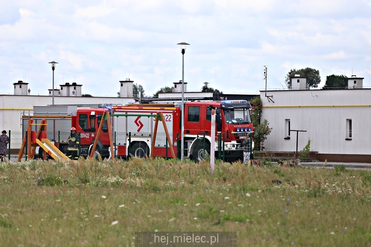 Pożar budynku socjalnego na ul. Inwestorów