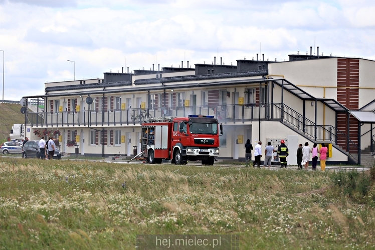 Pożar budynku socjalnego na ul. Inwestorów