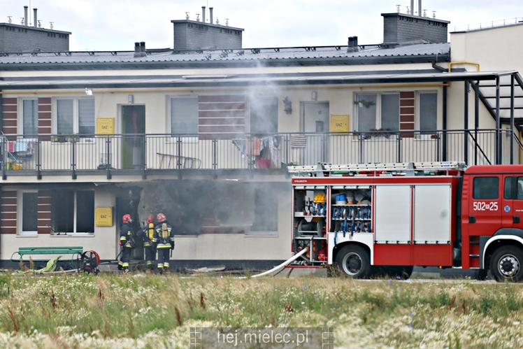Pożar budynku socjalnego na ul. Inwestorów