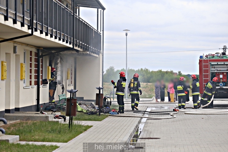 Pożar budynku socjalnego na ul. Inwestorów