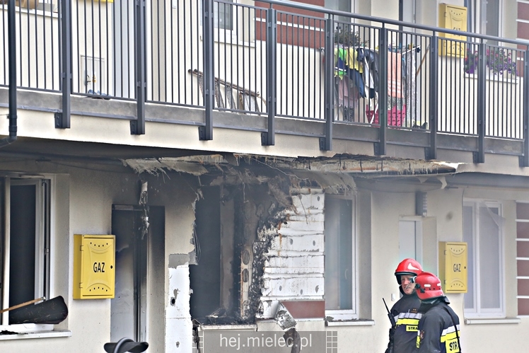 Pożar budynku socjalnego na ul. Inwestorów
