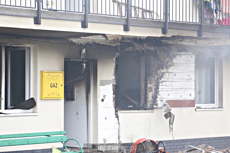 Pożar budynku socjalnego na ul. Inwestorów