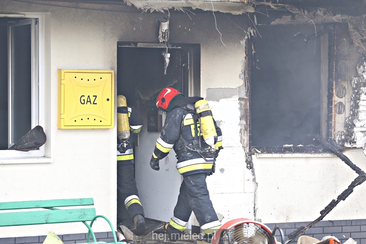 Pożar budynku socjalnego na ul. Inwestorów