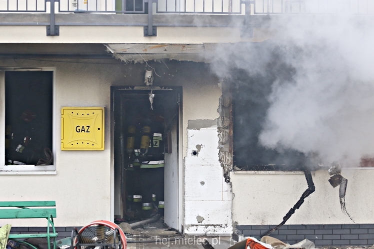 Pożar budynku socjalnego na ul. Inwestorów