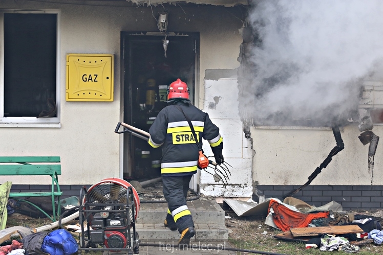 Pożar budynku socjalnego na ul. Inwestorów