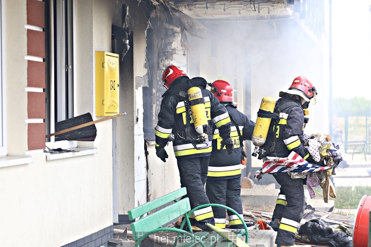 Pożar budynku socjalnego na ul. Inwestorów