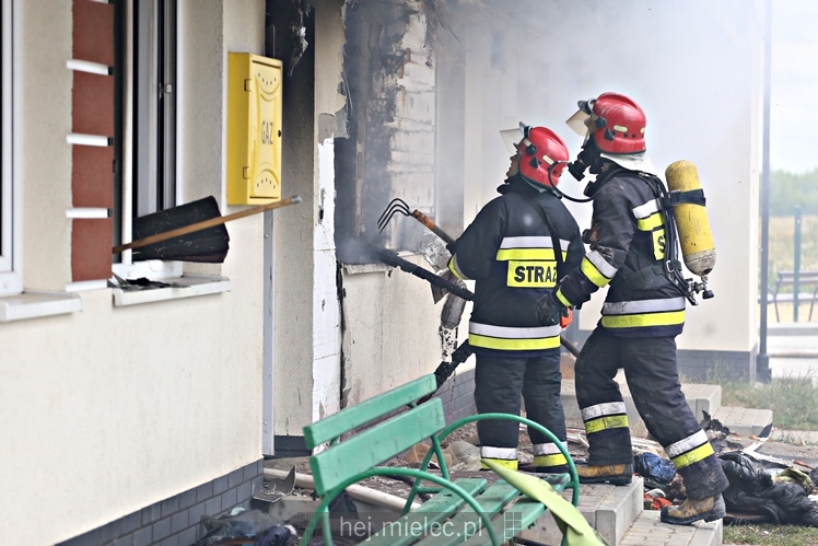 Pożar budynku socjalnego na ul. Inwestorów