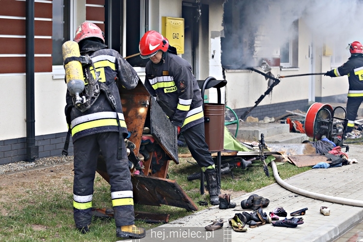 Pożar budynku socjalnego na ul. Inwestorów