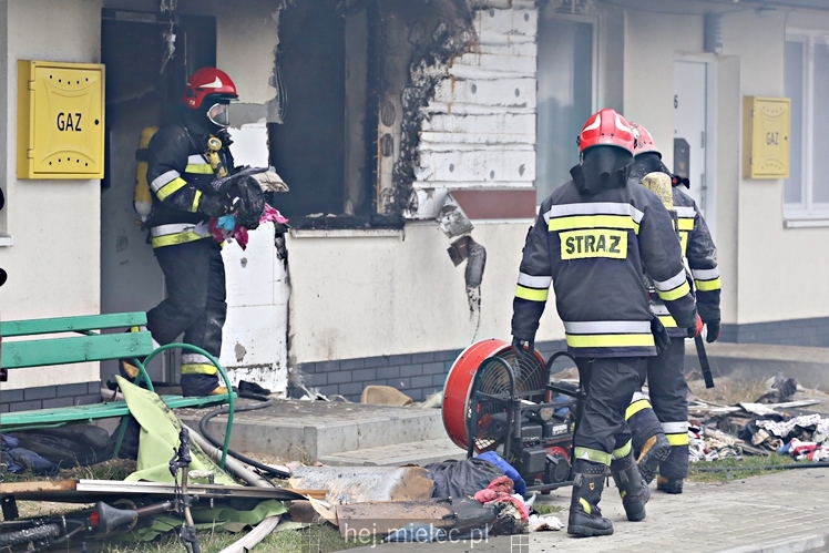 Pożar budynku socjalnego na ul. Inwestorów