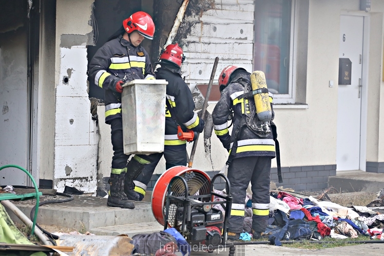 Pożar budynku socjalnego na ul. Inwestorów