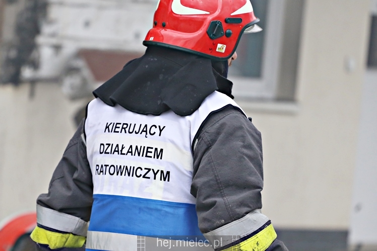 Pożar budynku socjalnego na ul. Inwestorów