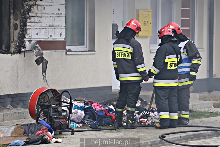 Pożar budynku socjalnego na ul. Inwestorów