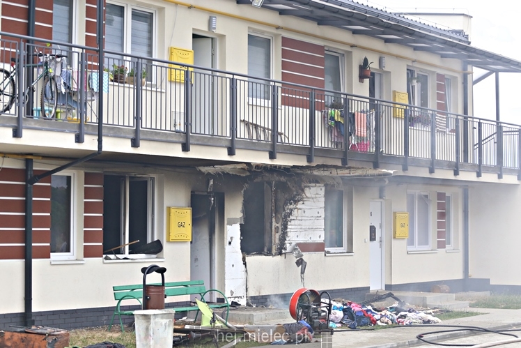Pożar budynku socjalnego na ul. Inwestorów