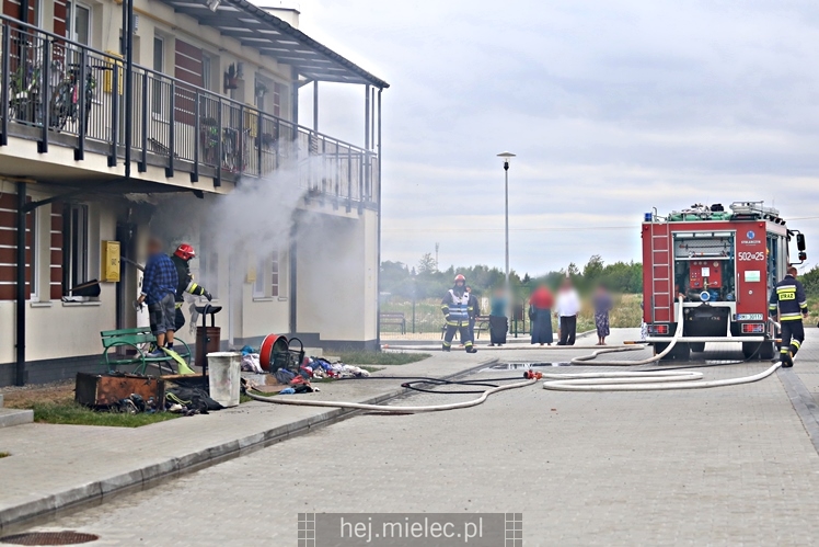 Pożar budynku socjalnego na ul. Inwestorów