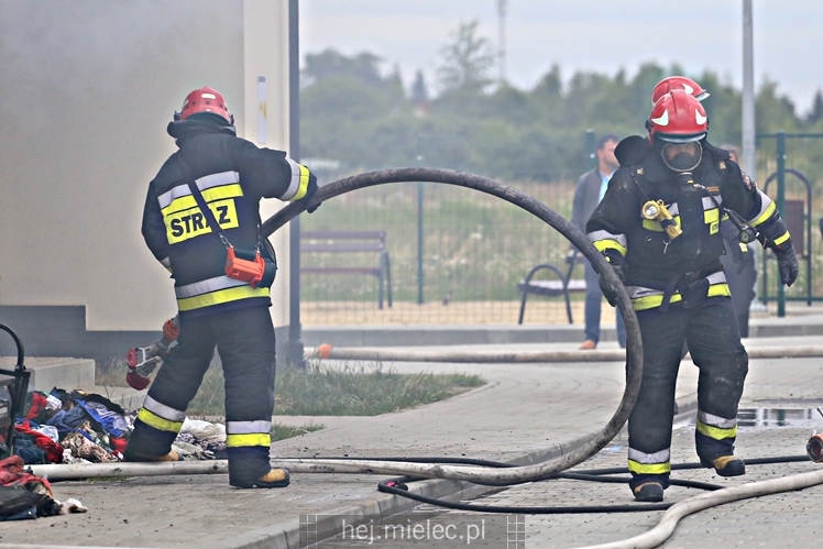 Pożar budynku socjalnego na ul. Inwestorów