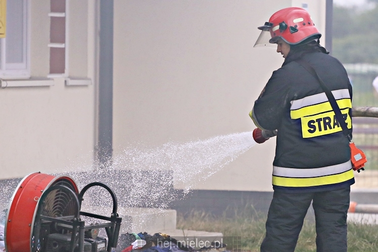 Pożar budynku socjalnego na ul. Inwestorów