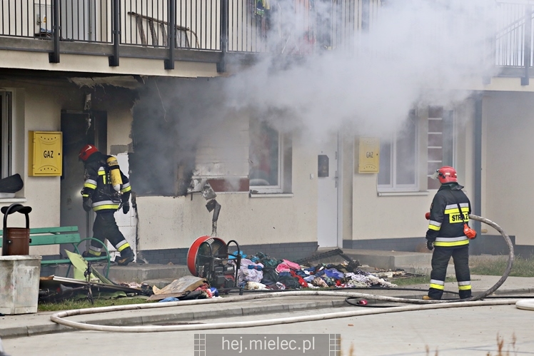Pożar budynku socjalnego na ul. Inwestorów