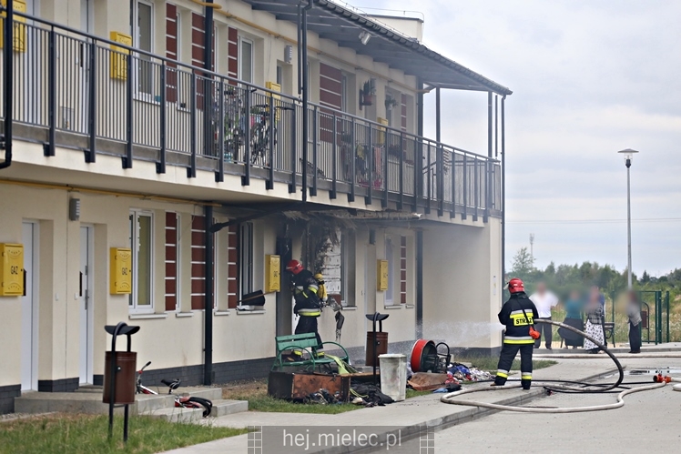 Pożar budynku socjalnego na ul. Inwestorów
