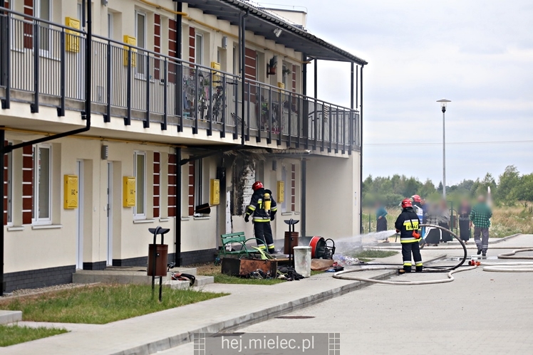 Pożar budynku socjalnego na ul. Inwestorów