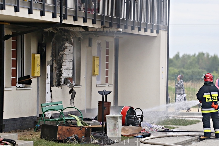 Pożar budynku socjalnego na ul. Inwestorów