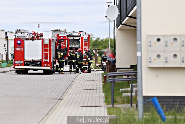 Pożar budynku socjalnego na ul. Inwestorów