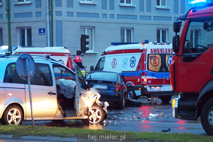Bardzo groźne zderzenie w centrum Mielca