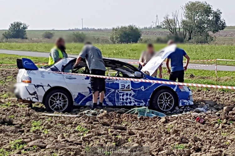 Wypadek na trasie XVI Rajdu Mieleckiego