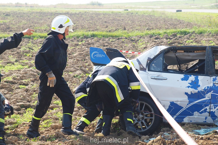 Wypadek na trasie XVI Rajdu Mieleckiego