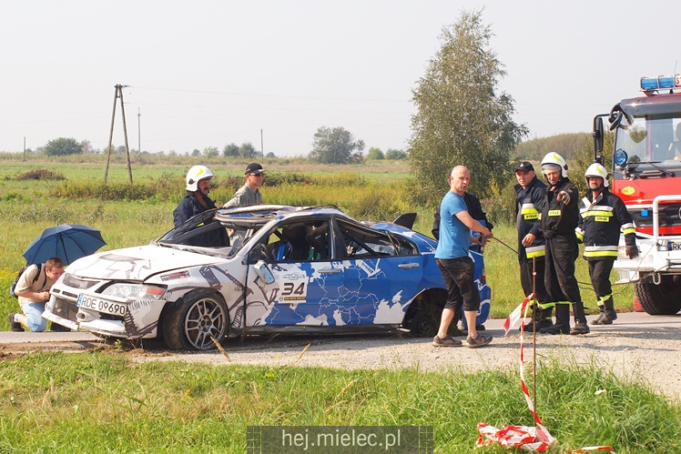 Wypadek na trasie XVI Rajdu Mieleckiego