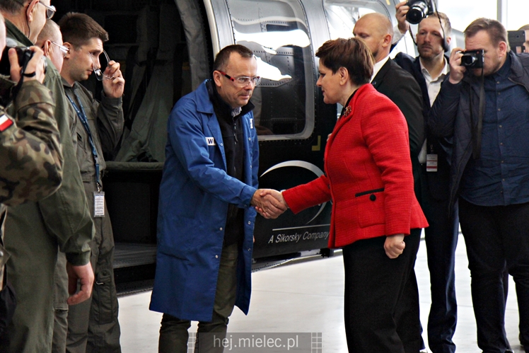 Beata Szydło i Antoni Macierewicz odwiedzili PZL Mielec