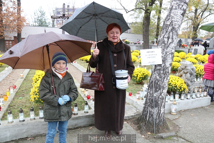 Spokojna uroczystość Wszystkich Świętych w Mielcu. Na cmentarzach tłumy, na drogach korki