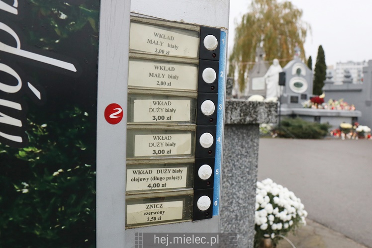 Spokojna uroczystość Wszystkich Świętych w Mielcu. Na cmentarzach tłumy, na drogach korki