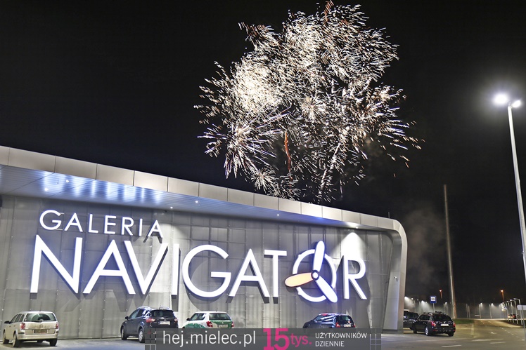 Galeria Navigator Mielec: pokaz sztucznych ogni na koniec otwarcia