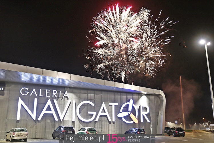 Galeria Navigator Mielec: pokaz sztucznych ogni na koniec otwarcia