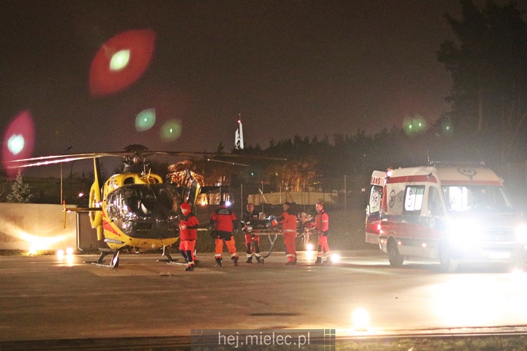 Śmigłowiec zabrał ranną dziewczynkę do Prokocimia [FOTO, WIDEO]