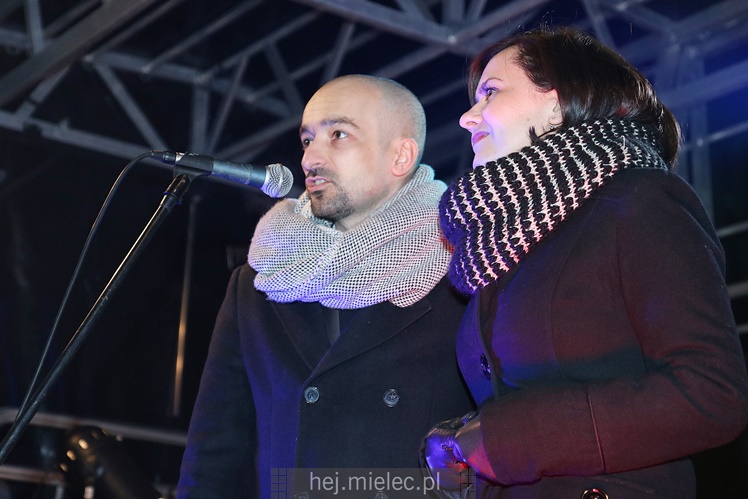 Powitanie Nowego 2017 Roku na Placu AK w Mielcu