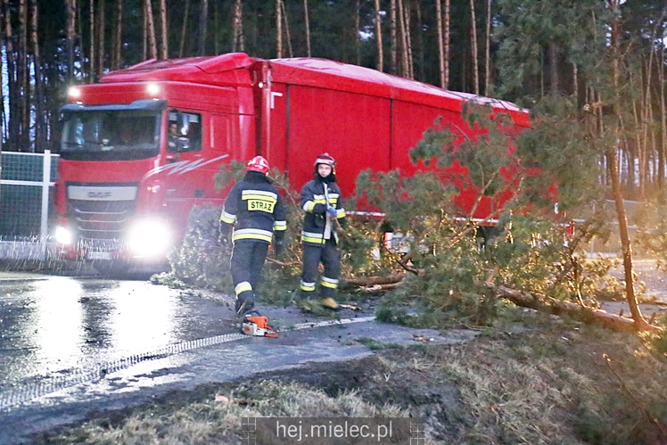 Zniszczenia po burzy nad Mielcem