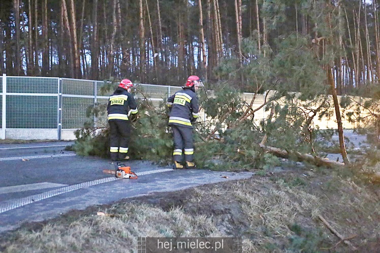 Zniszczenia po burzy nad Mielcem
