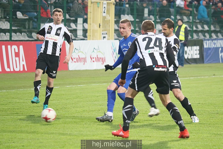 Jedna bramka w Nowym Sączu. Sandecja wygrywa z FKS Stalą Mielec