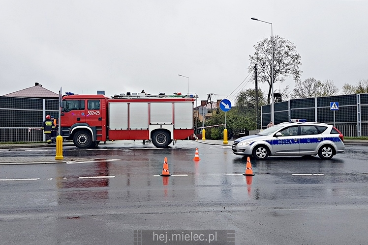Wypadek na obwodnicy w Kliszowie