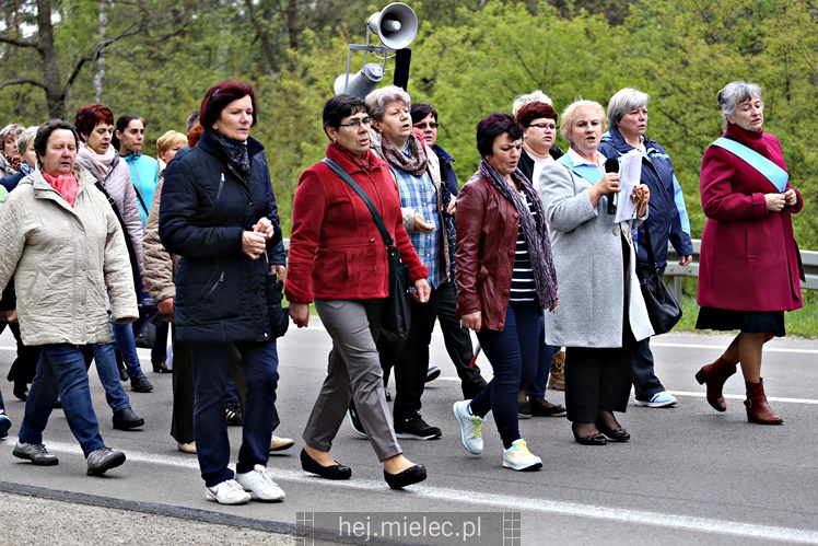 Pielgrzymka i nabożeństwo majowe przy kapliczce na Biesiadce